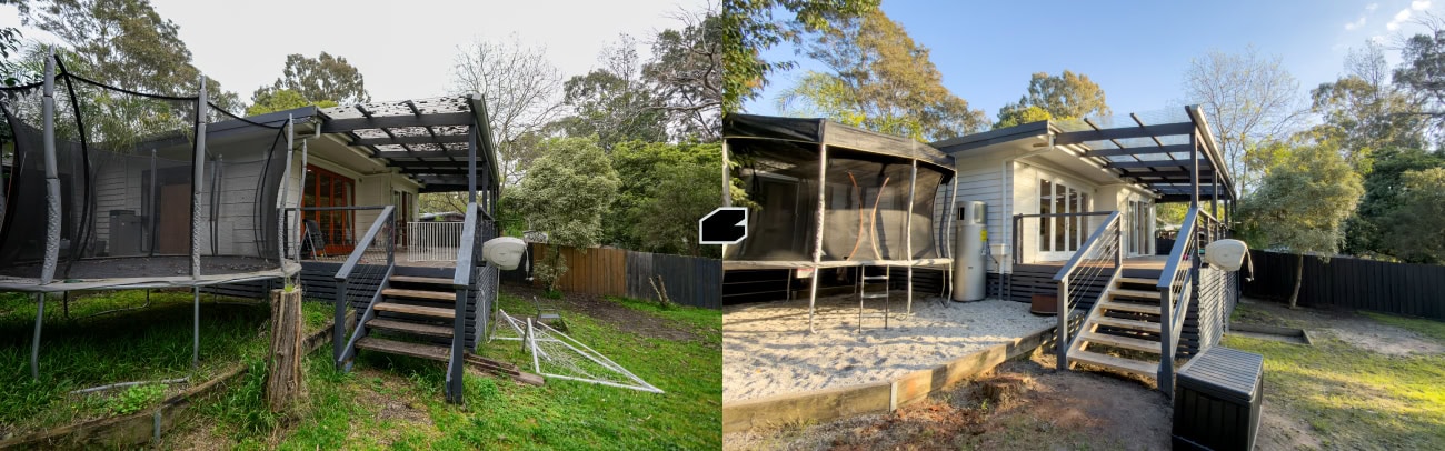 The St Ferrer Impact Build Before and After Exterior