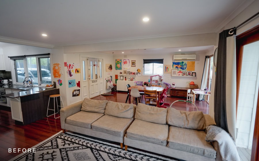 Inside Before Loungeroom and Dining Room The St Ferrer Impact Build 2026 Home Renovation